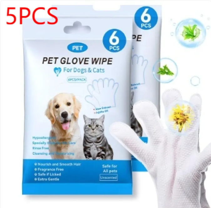 Pet Cleaning Gloves & Wipes – Quick Clean-Up Anywhere
