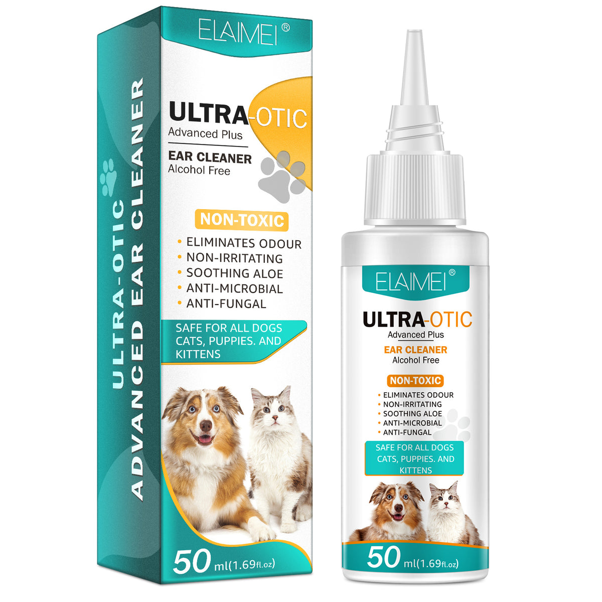 Pet Ear Cleaner 50ml – Gentle Daily Ear Care for Dogs & Cats