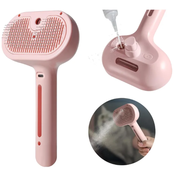 Pet Hair Spray Brush – Detangle & Shine with Every Stroke