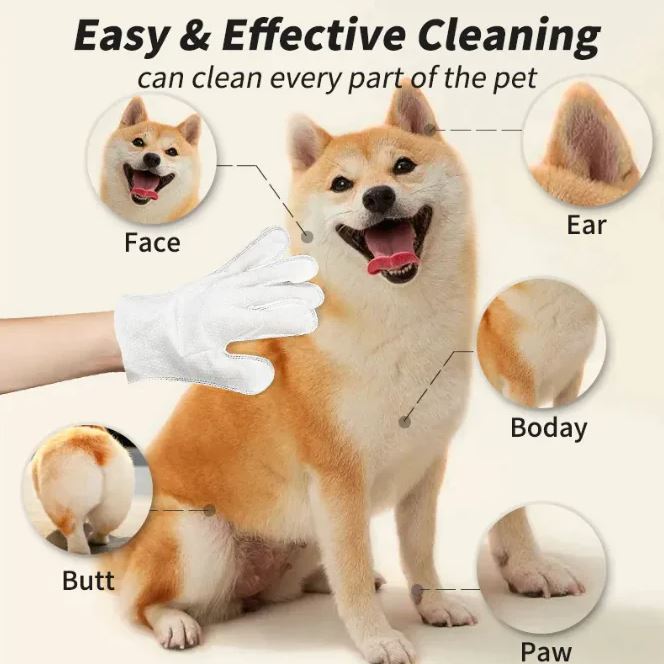 Pet Cleaning Gloves & Wipes – Quick Clean-Up Anywhere