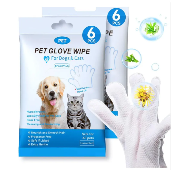 Pet Cleaning Gloves & Wipes – Quick Clean-Up Anywhere